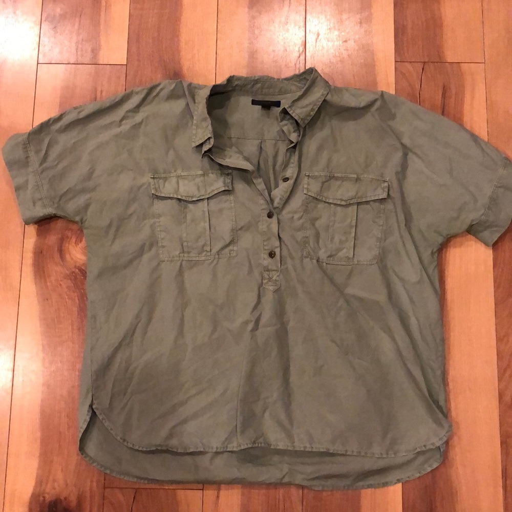 J Crew oversized safari shirt